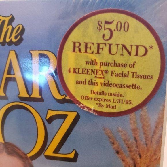 Vintage The Wizard Oz never opened VHS 1991 release Dorothy toto collectable - Picture 6 of 6